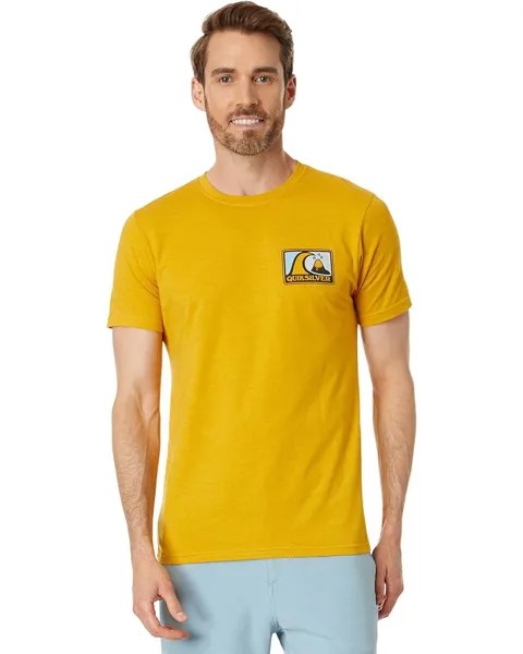 Футболка Quiksilver Mellow Bubble Short Sleeve Tee, цвет Nugget Gold Heather