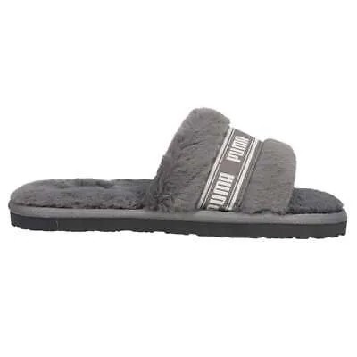 Серые повседневные сандалии Puma Fluffy Slide Youth Girls 385343-02
