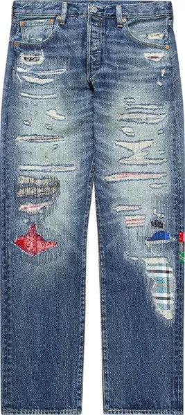 Джинсы CLOT x Levi's 501 Jeans 'Blue', синий