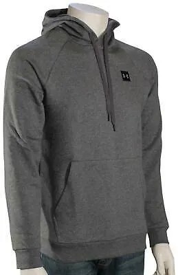 Пуловер с капюшоном Under Armour Rival — темно-серый, светло-хизер / черный — новинка