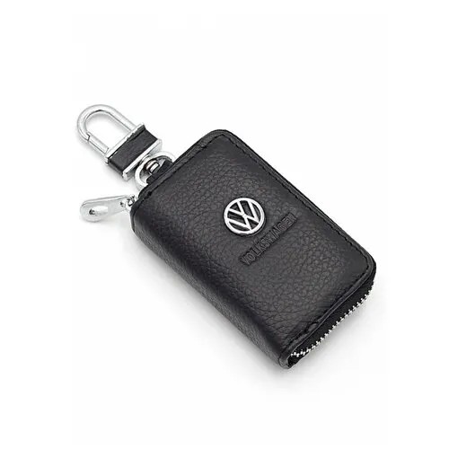 Бирка для ключей BAREZ, гладкая фактура, Volkswagen, 10 шт., черный