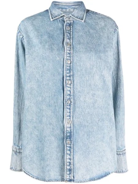Rag & bone джинсовая рубашка Featherweight Diana, синий