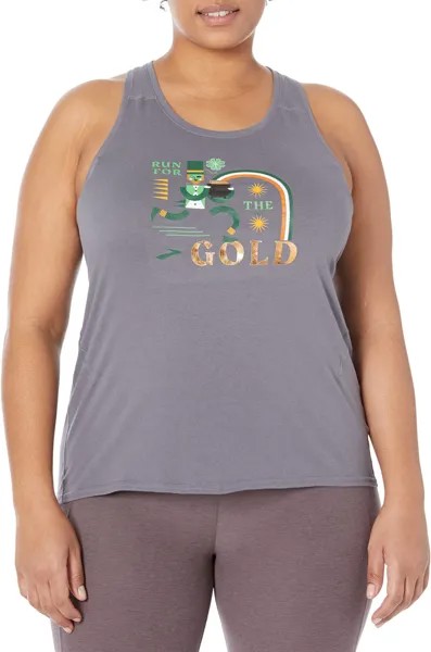 Топ Brooks Distance Tank 2.0, цвет Heather Asphalt/Run Lucky