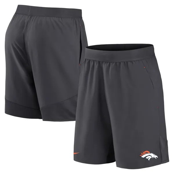 Мужские шорты из эластичной ткани Denver Broncos антрацитового цвета Nike