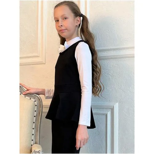 Синий школьный сарафан для девочки 78932-ДШ21 40/158