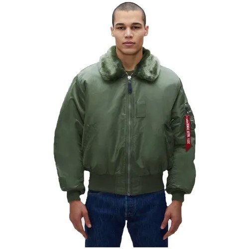 Куртка бомбер Alpha Industries B-15 Flight Jacket, sage green (размер: xxl, российский размер: 54)