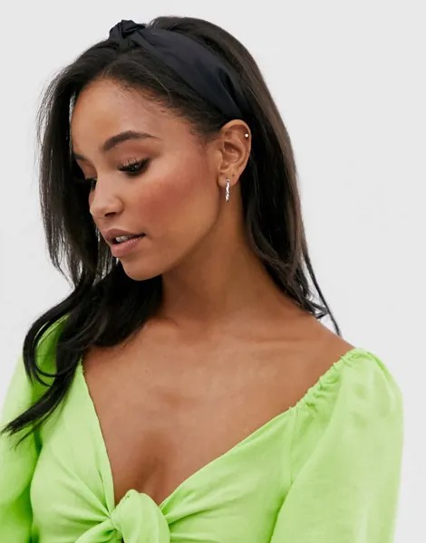 Черный обруч с узлом ASOS DESIGN