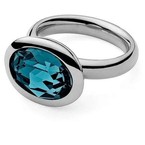 Кольцо Qudo, кристаллы Swarovski, голубой, серебряный