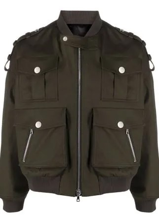Balmain куртка-бомбер в стиле милитари