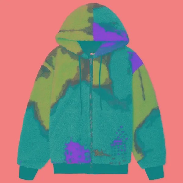 Женская флисовая куртка MSGM Abstract Print Sherpa