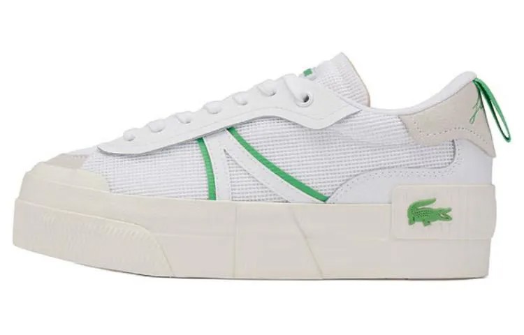 Кроссовки LACOSTE Skateboarding Shoes Women's Low-top Off White, цвет Off White
