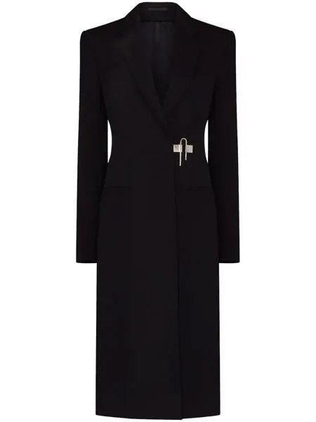 Givenchy однобортное пальто с металлическим декором