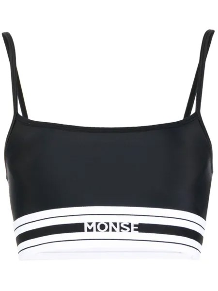 Спортивный бюстгальтер с логотипом Monse, черный