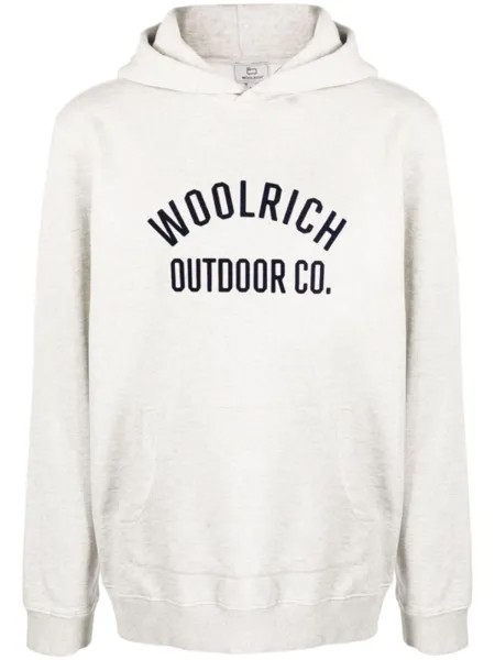 Woolrich худи с логотипом, серый
