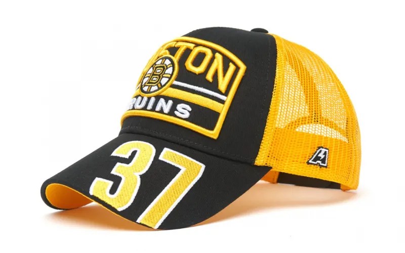 Бейсболка мужская Atributika&Club Boston Bruins №37, желтый/ черный