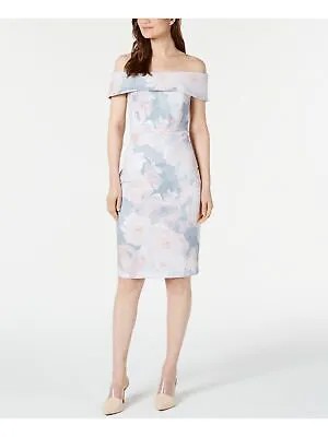 CALVIN KLEIN Женское серое вечернее платье-футляр длиной до колена Petites 4P