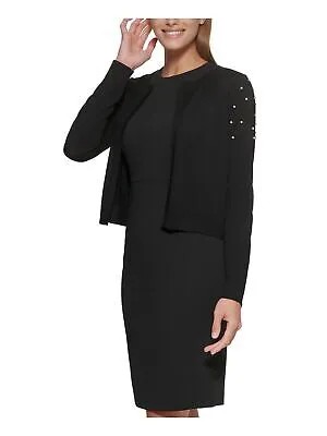 DKNY Женский черный кардиган с длинными рукавами и открытой передней частью для работы, топ XL