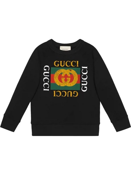 Gucci Kids толстовка с логотипом Gucci