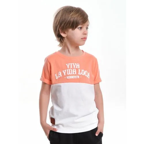 Футболка Mini Maxi, размер 122, коралловый