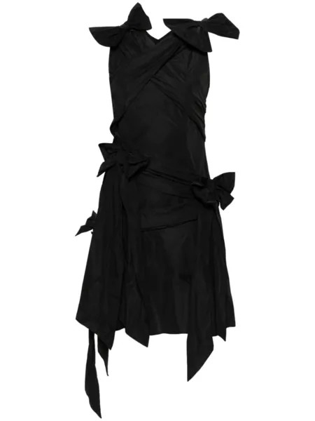 Viktor & Rolf платье мини с драпировкой и бантами, черный