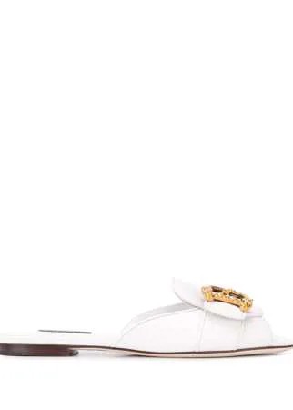 Dolce & Gabbana мюли с открытым носком и логотипом DG