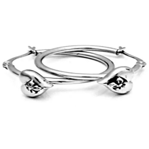 Серьги конго Ed Hardy, серебряный