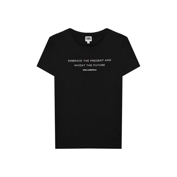Хлопковая футболка Karl Lagerfeld Kids