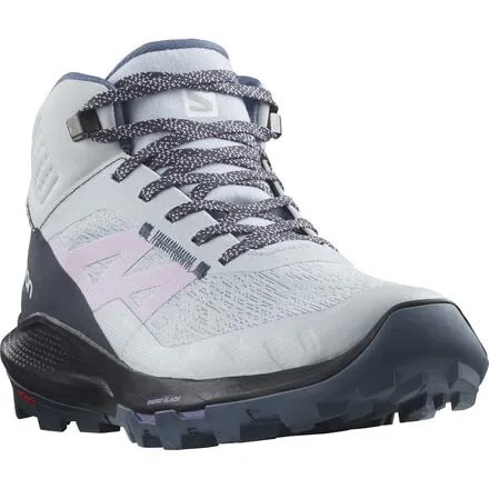 Походные ботинки Outpulse Mid GTX женские Salomon, цвет Arctic Ice India Ink Orchid Bloom