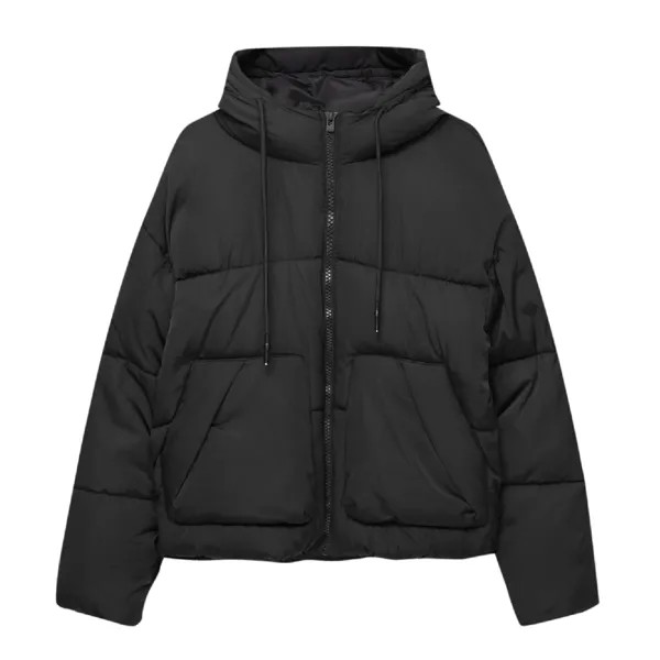 Куртка Pull&Bear Puffer, черный