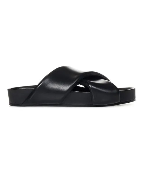 Кожаные сандалии без шнуровки Jil Sander, черный