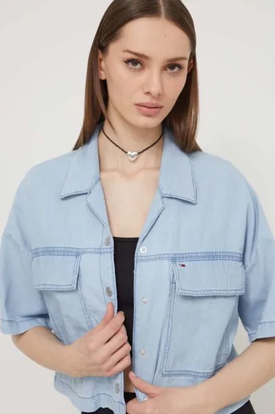 Джинсовая рубашка Tommy Jeans, синий