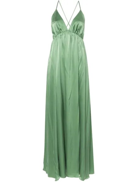 ZIMMERMANN атласное платье макси, зеленый
