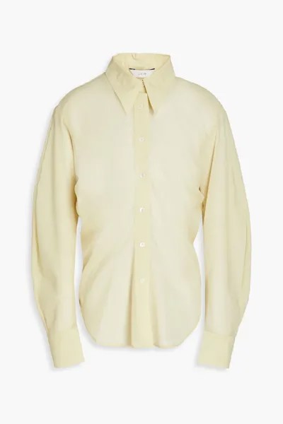 Рубашка со сборками из смесовой шерсти LVIR, желтый