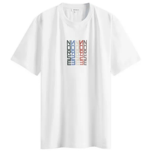 Футболка Norse Projects Johannes Organic Totem Logo T-Shirt, белый