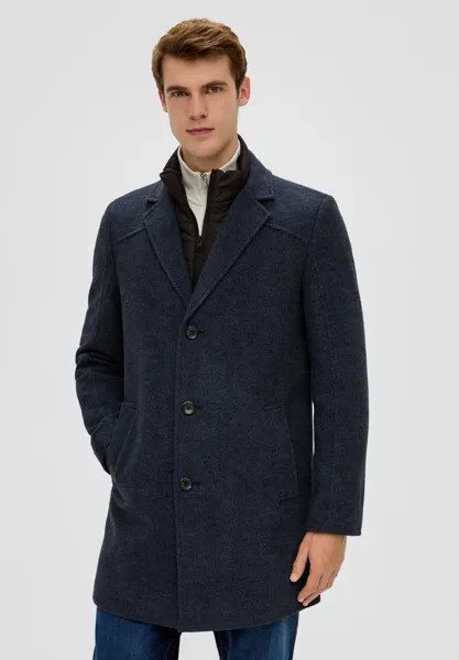 Классическое пальто TWEED s.Oliver, цвет navy