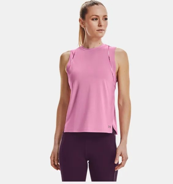 Женская розовая майка Under Armour Rush, спортивная одежда, футболка для тренировок