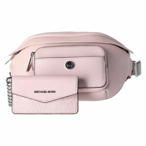 Сумка поясная MICHAEL KORS 35F3S5MN6L, фактура зернистая, бежевый, черный