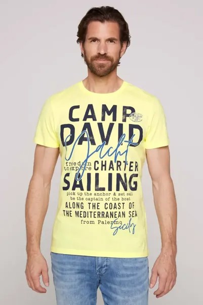 Рубашка CAMP DAVID с круглым вырезом, хлопок, цвет Sunlight