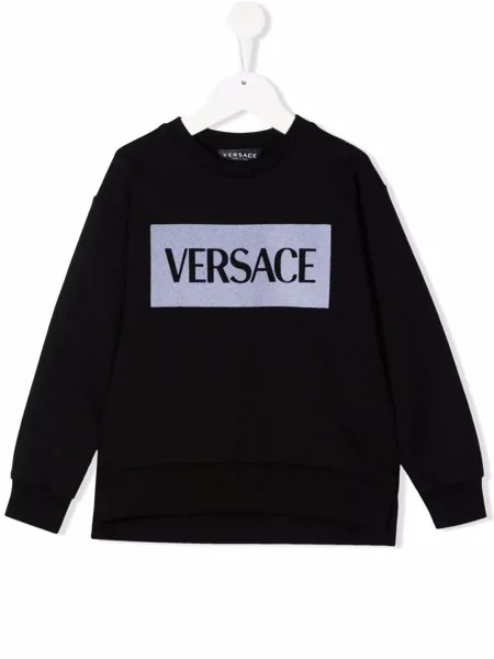 Versace Kids толстовка с логотипом