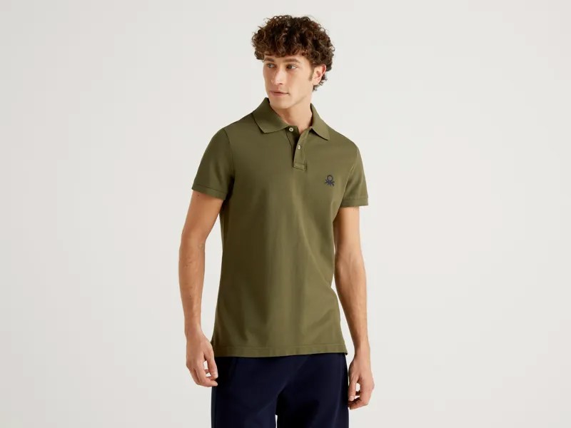 Футболка-поло мужская United Colors of Benetton 21A_3089J3178 зеленая L