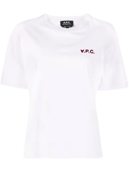 A.P.C. футболка Ava с логотипом, фиолетовый