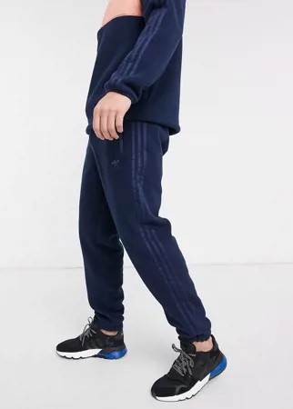 Темно-синие флисовые джоггеры adidas Originals-Темно-синий
