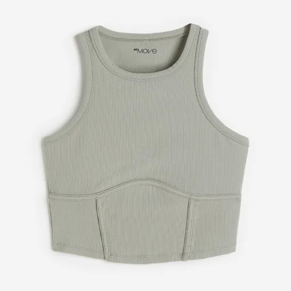 Топ H&M DryMove Sports, светло-зеленый