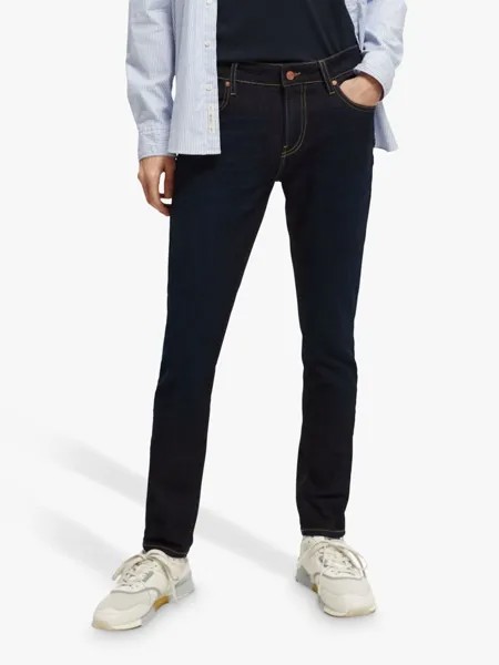Джинсы без шнуровки Scotch & Soda Essentials, 1841 год – потертые назад