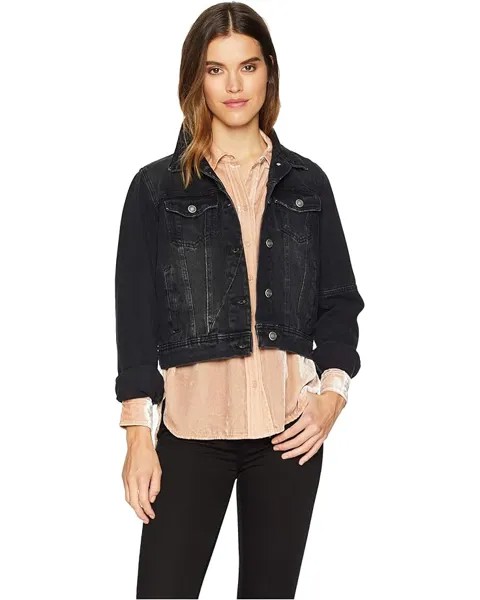 Куртка Free People Rumors Denim, черный