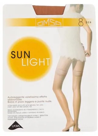 Чулки Omsa Sun Light Aut 8 den, размер 2-S, beige naturel (бежевый)