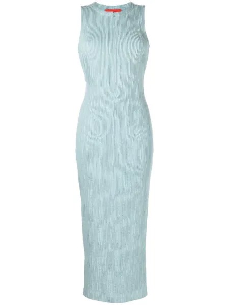 Eckhaus Latta платье миди Sliced, синий