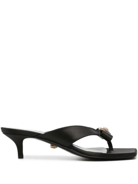 Versace мюли Gianni Ribbon с бантом, черный