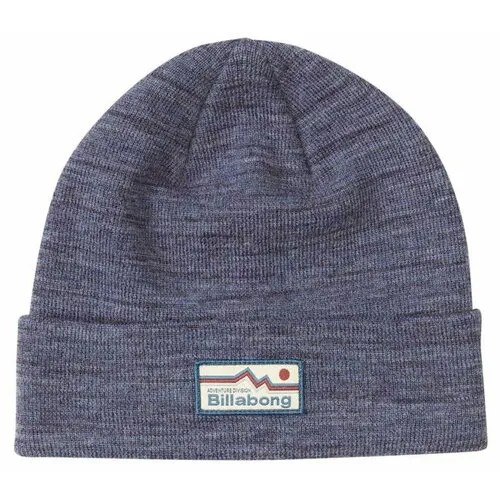 Шапка бини BILLABONG, демисезон/зима, хлопок, размер OneSize, синий