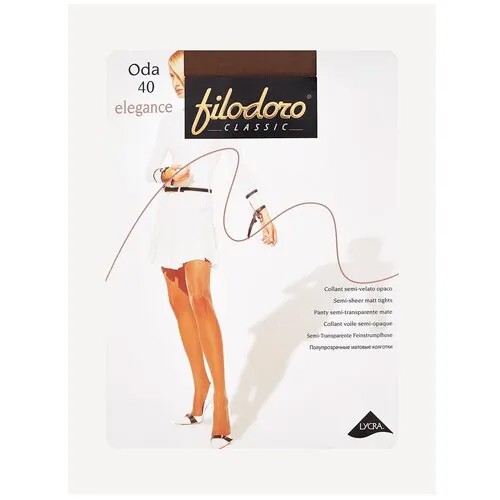 Колготки Filodoro Classic Oda Elegance, 40 den, размер 4, коричневый, бежевый